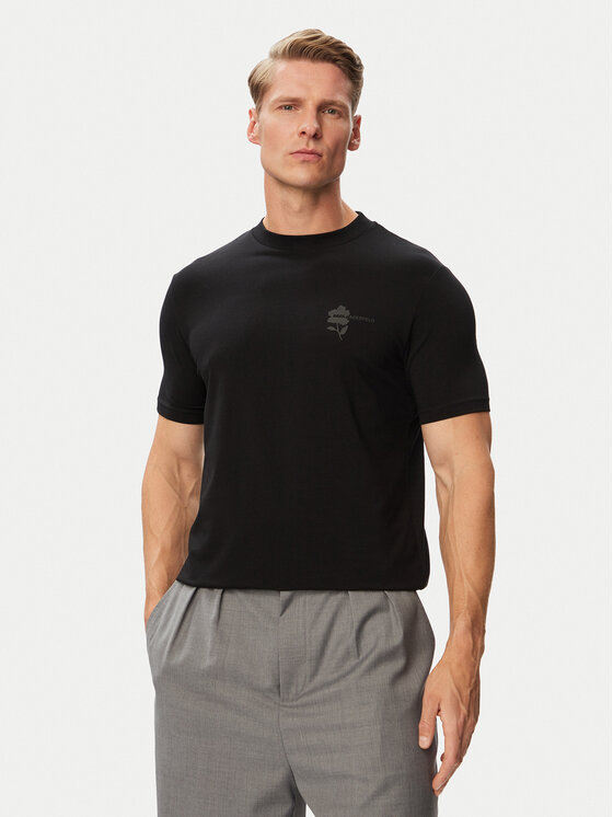 KARL LAGERFELD Tricou 755041 563221 Negru Regular Fit