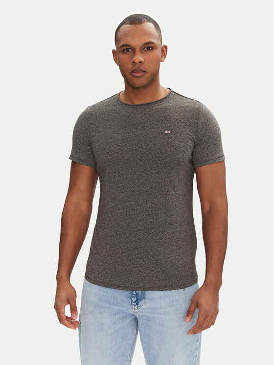 Męski T-Shirt Tommy Jeans, Rozmiar S, Szary, Jaspe DM0DM09586