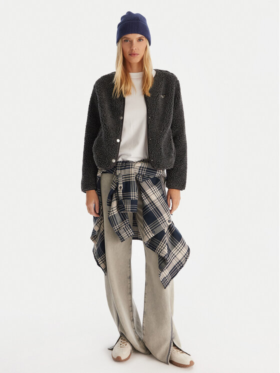 Roxy Roxy Полар Iconic Town ERJPF03229 Сив Regular Fit