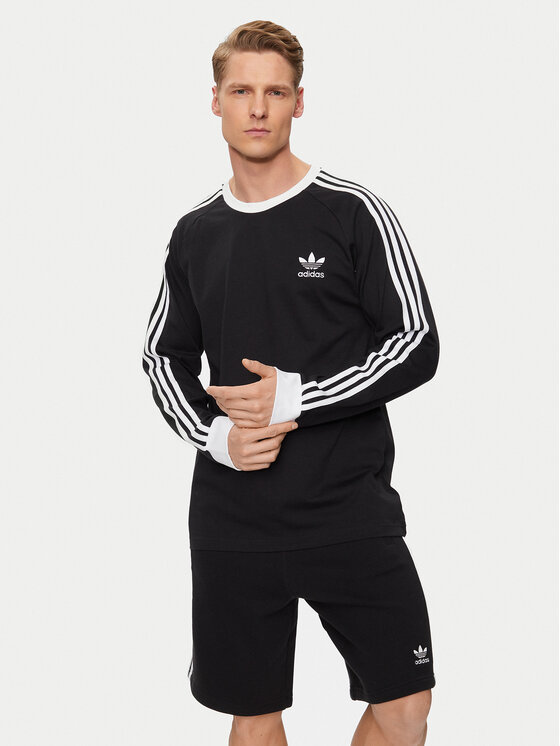 adidas adidas S dlouhým rukávem Adicolor Classics 3-Stripes Long-Sleeve Top IA4877 Černá Slim Fit