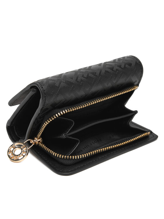 Tommy Hilfiger Tommy Hilfiger Veľká dámska peňaženka Th Distinct Trifold Wallet Mono AW0AW17257 Čierna