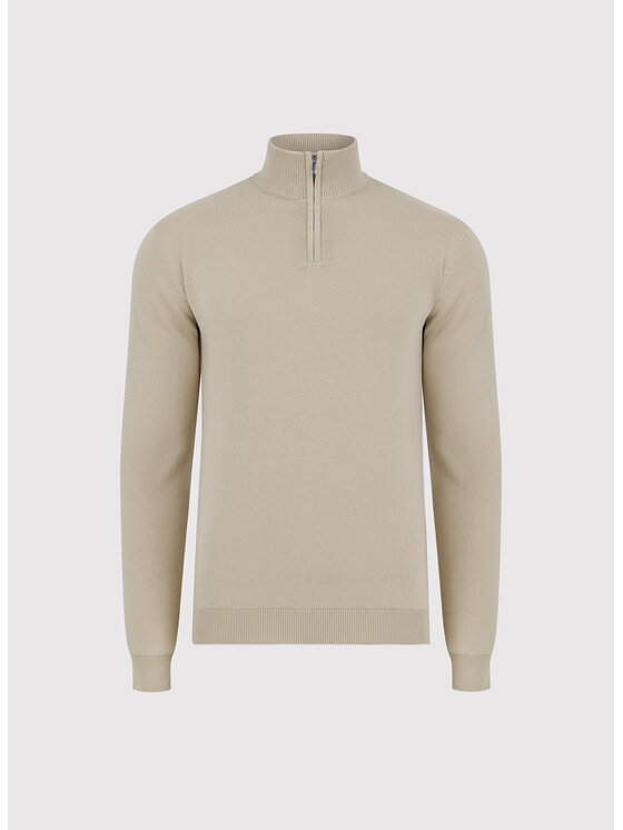 Pako Lorente Pako Lorente Sweter P26WF-2X-027 Beżowy Straight Fit