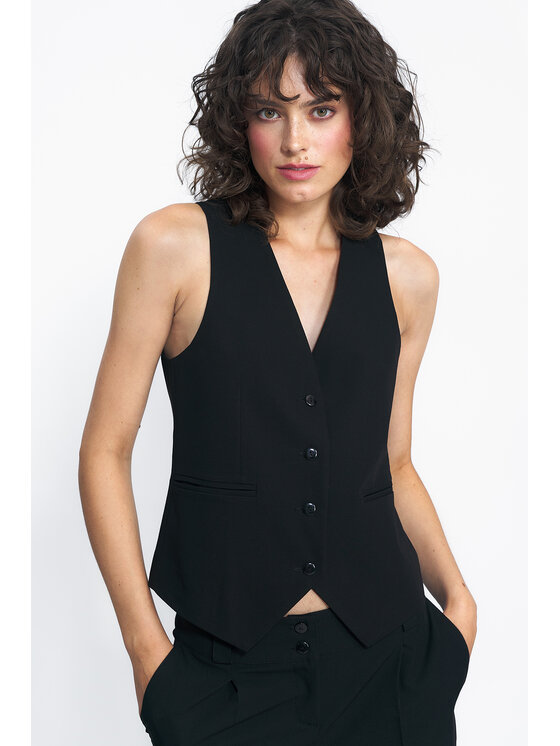 NIFE NIFE Obleková vesta KA03 Černá Classic Fit