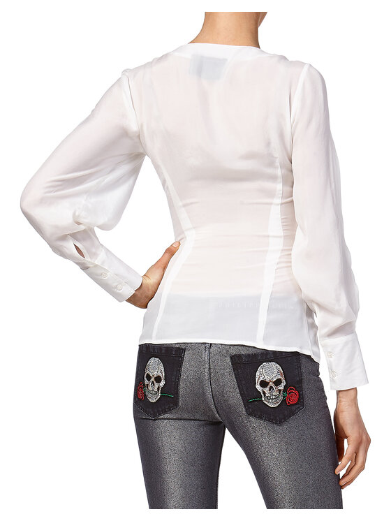 PHILIPP PLEIN PHILIPP PLEIN Koszula 23929 Biały Fitted Fit