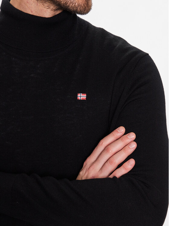 Napapijri Napapijri Rollkragenpullover Damavand NP0A4GJT Schwarz Regular Fit