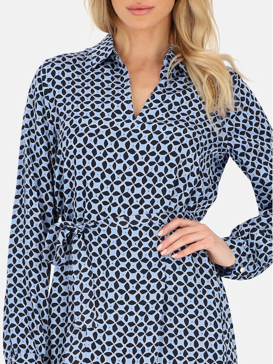 Gerry Weber Gerry Weber Sukienka koszulowa 580005-31502 Granatowy Relaxed Fit