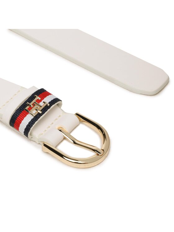 Tommy Hilfiger Tommy Hilfiger Дамски колан Th Timeless 2.5 Corp AW0AW14802 Бял