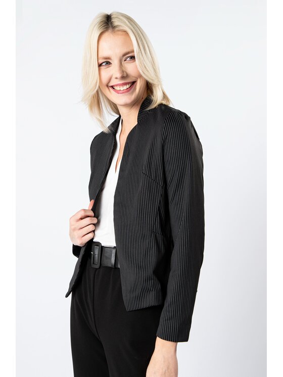 QUIOSQUE QUIOSQUE Marynarka MARINA BLAZER 2 Czarny Regular Fit
