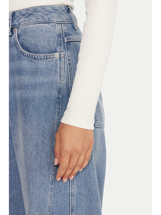 Guess Jeans Guess Jeans Блуза W5BP01 KA0H1 Бежов Slim Fit