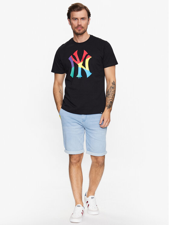 T-shirt New York Yankees Fractal '47 Echo Tee Nero...