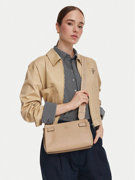 Tommy Hilfiger Ročna torba Th Joy Crossover AW0AW19065 Bež