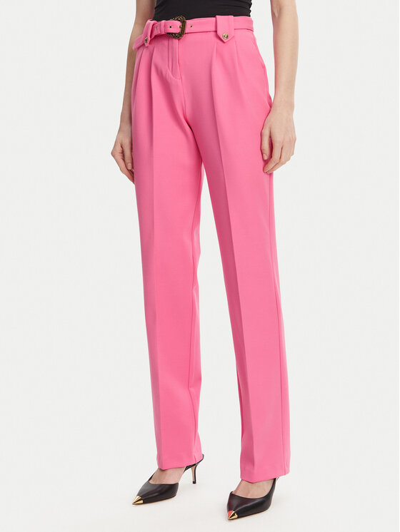 Versace Jeans Couture Versace Jeans Couture Kalhoty z materiálu 78HAA111 Růžová Straight Fit