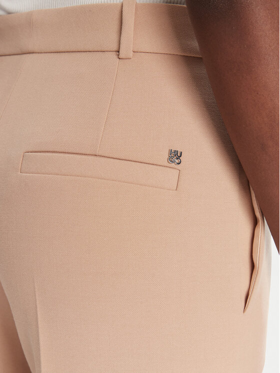 HUGO HUGO Панталони тип палацо Hasmina 50545533 Бежов Regular Fit