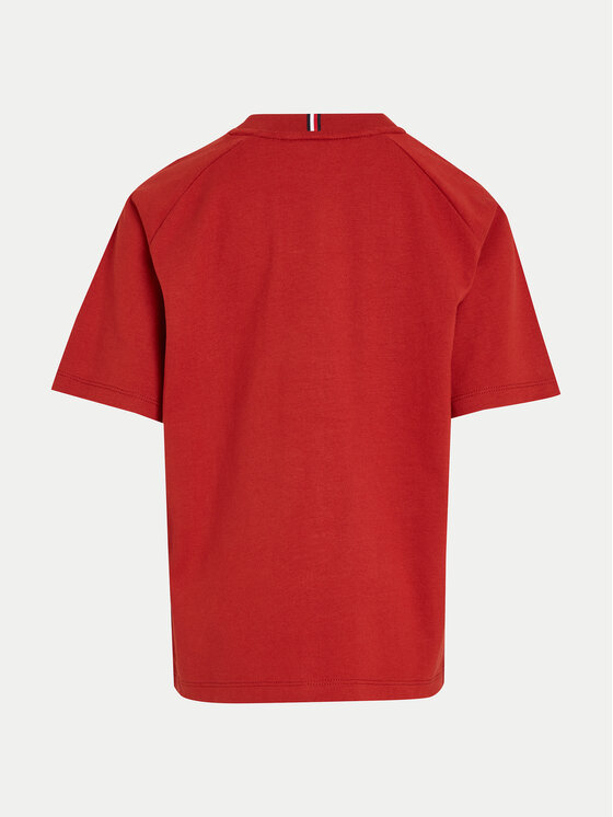 Tommy Hilfiger Tommy Hilfiger T-Shirt Varsity KB0KB08666 Czerwony Regular Fit