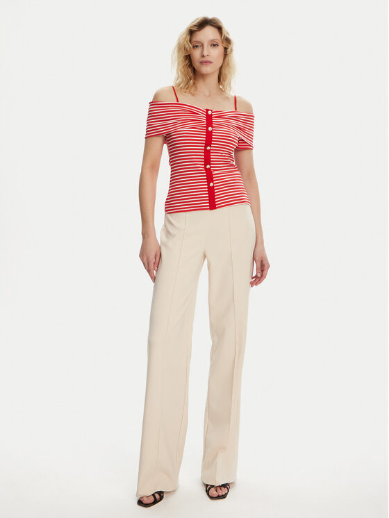 Morgan Morgan Blúz 241-DROPEZ Piros Slim Fit