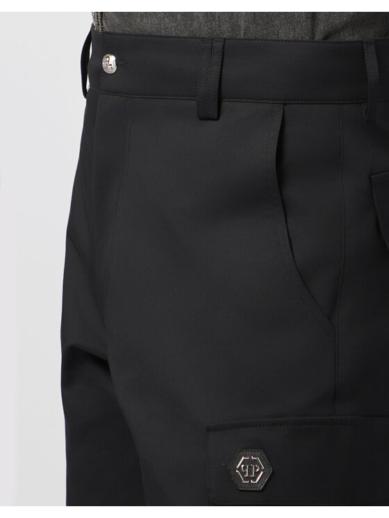 PHILIPP PLEIN PHILIPP PLEIN Spodnie cargo 29927 Czarny Cargo Fit