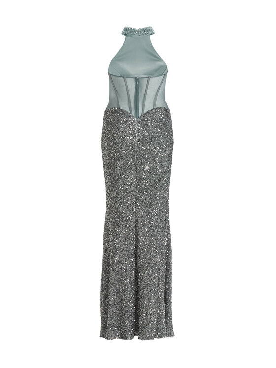 Hey Kyla Hey Kyla Sukienka wieczorowa 5AJ006HK Zielony Slim Fit