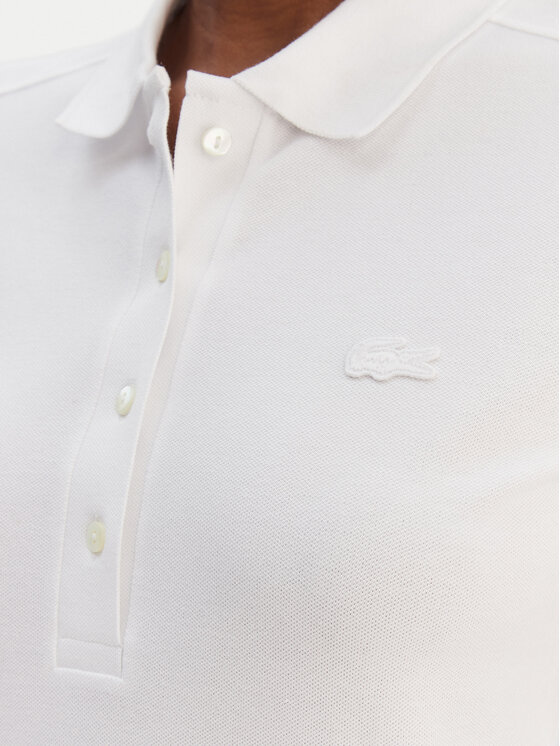 Lacoste Lacoste Тениска с яка и копчета PF5462 Бял Slim Fit