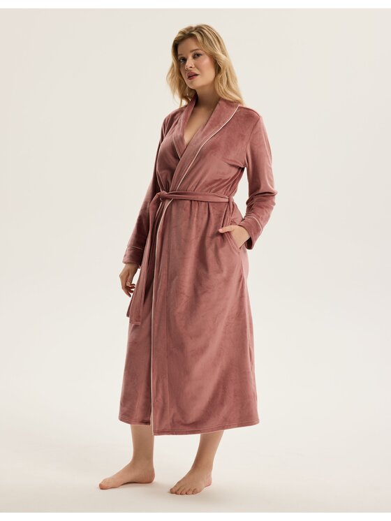 Esotiq Esotiq Szlafrok 44039 Różowy Regular Fit
