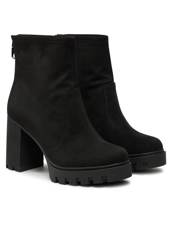 Calvin Klein Jeans Calvin Klein Jeans Ботильйони Heel Platform Zip Boot Ss YW0YW01601 Чорний