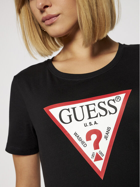 Guess Guess Marškinėliai Original W0BI25 I3Z11 Juoda Regular Fit