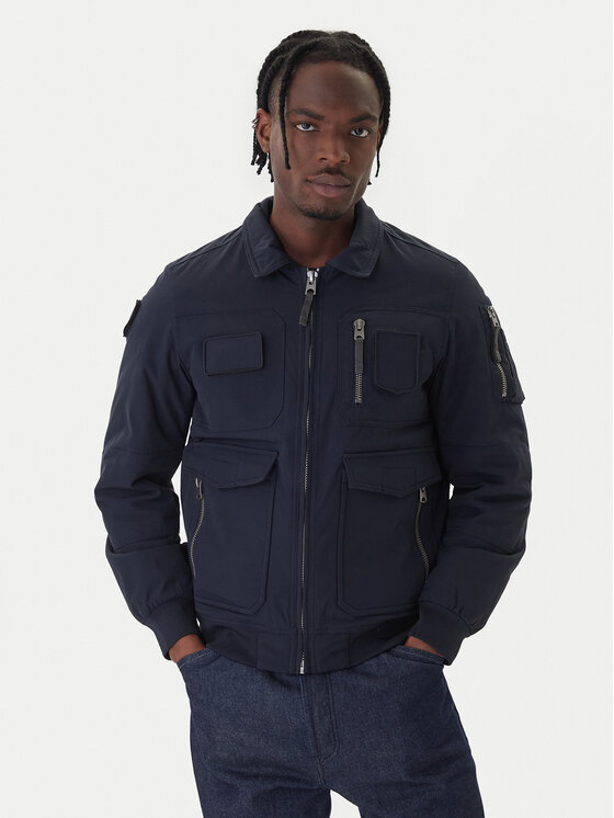 Aeronautica Militare Aeronautica Militare Bomber striukė 252AB3024UCT03151 Tamsiai mėlyna Regular Fit