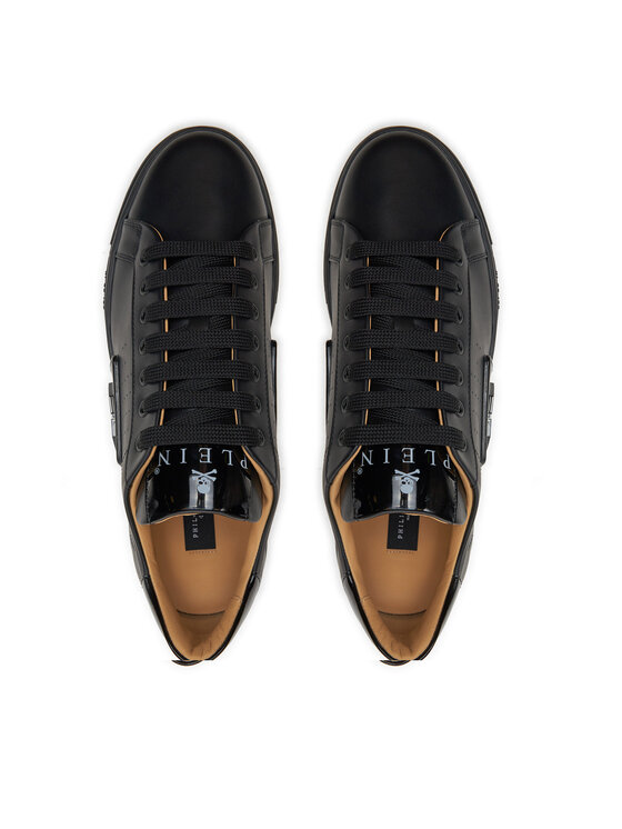スニーカー PHILIPP PLEIN Men Sneakers FADS USC 0565 PLE025N0202 Black Lo-Top Leather Sneakers Phantom Kick$ | Philipp Plein