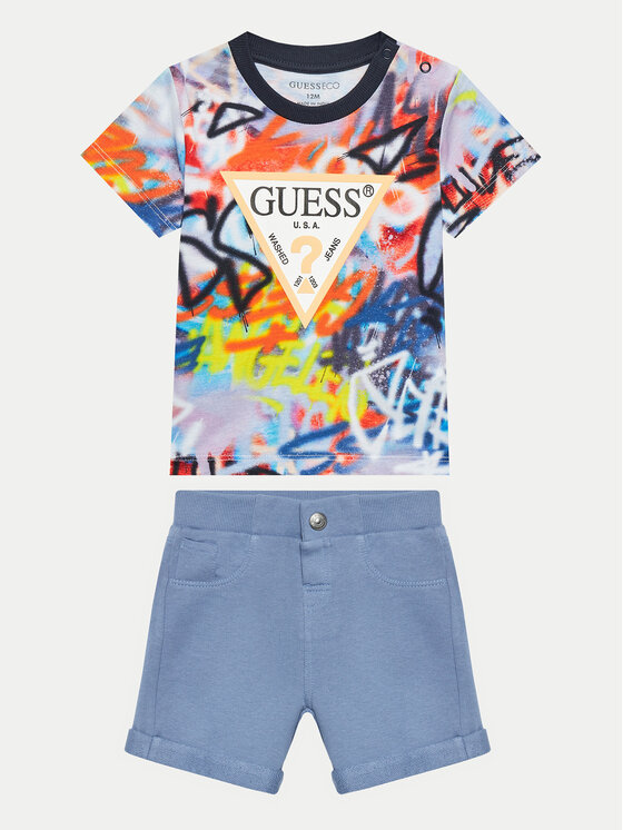 Komplet t-shirt i spodenki Guess