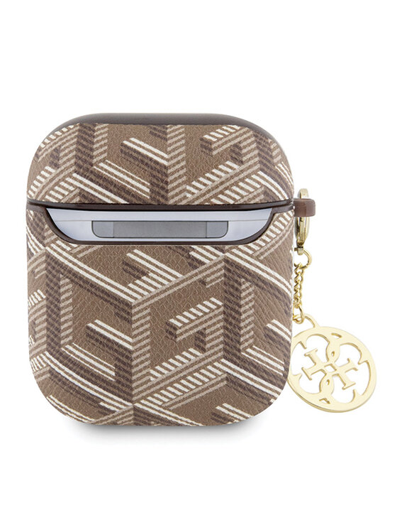 Guess Guess Etui na słuchawki AirPods 1/2 Brązowy