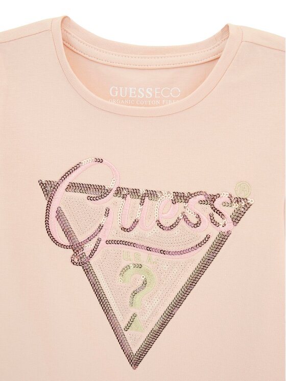 Guess Guess Bluzka K5BI06 J1314 Różowy Regular Fit