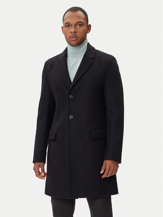 HUGO HUGO Vuneni kaput Migor2541 50546528 Crna Slim Fit