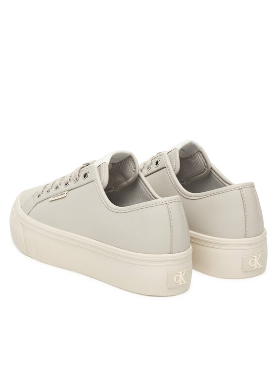 Calvin Klein Calvin Klein Laisvalaikio batai Vulc Flatf Lace Up Lth YW0YW01932 Pilka