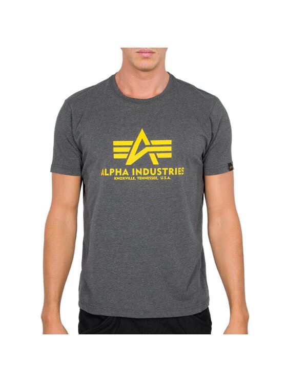 Alpha Industries Alpha Industries T-Shirt AI.100501-315-4XL Szary Basic Fit
