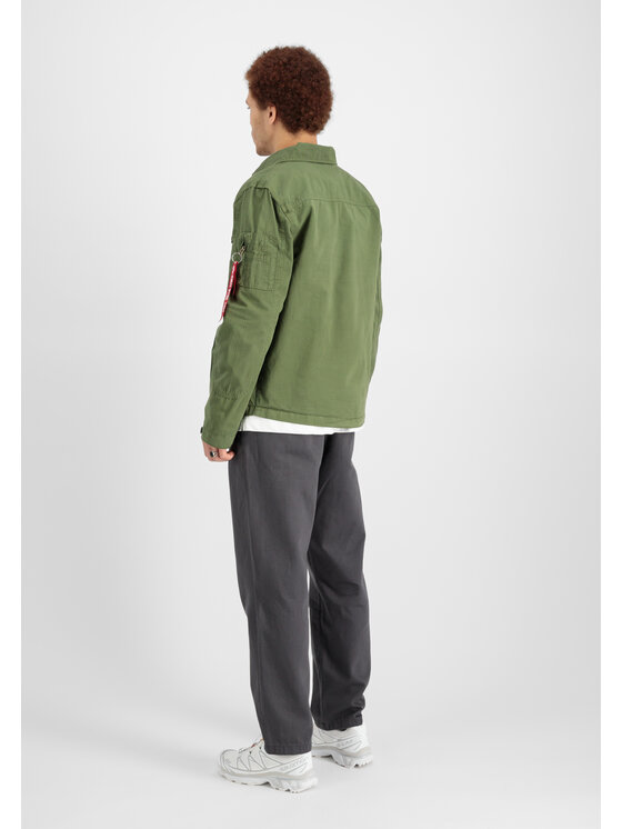 Alpha Industries Alpha Industries Koszula Color Block Overshirt Zielony Regular Fit
