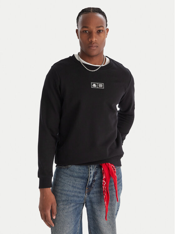 Kappa Kappa Džemperis Authentic Nymphe 321Y1MW Juoda Comfort Fit