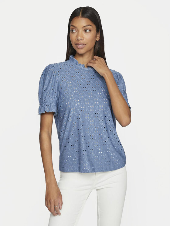 Vila Vila Halenka Kawa 14070251 Modrá Regular Fit