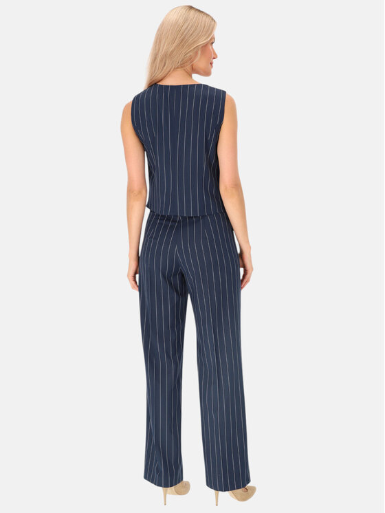 Potis & Verso Potis & Verso Kamizelka Solo Granatowy Regular Fit