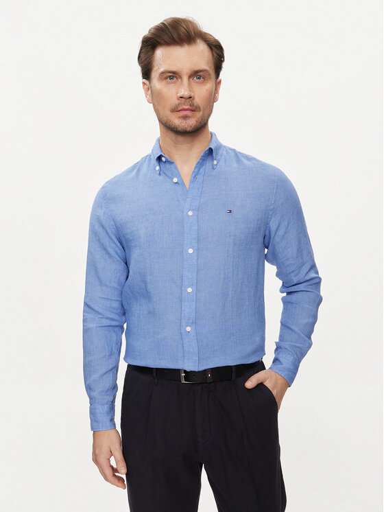 Tommy Hilfiger Camicia MW0MW34602 Blu Regular Fit Modivo