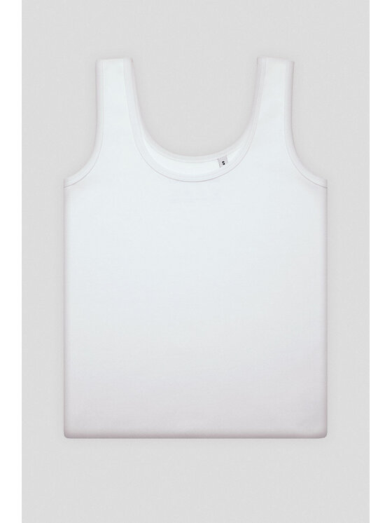 Lancerto Lancerto Top Cynthia TS073225000001 Biały Slim Fit