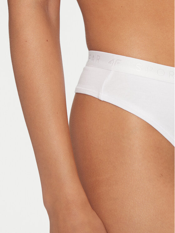 4F 4F Set di 2 perizomi 4FWMM00UPTSF026 Bianco