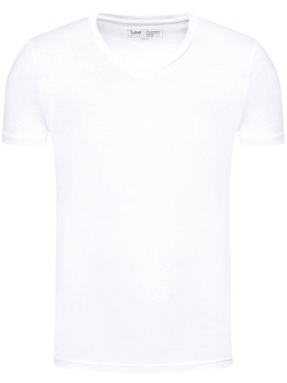 Lee Lee T-Shirt-Set Twin Pack L62ECM12 112114541 Weiß Fitted Fit