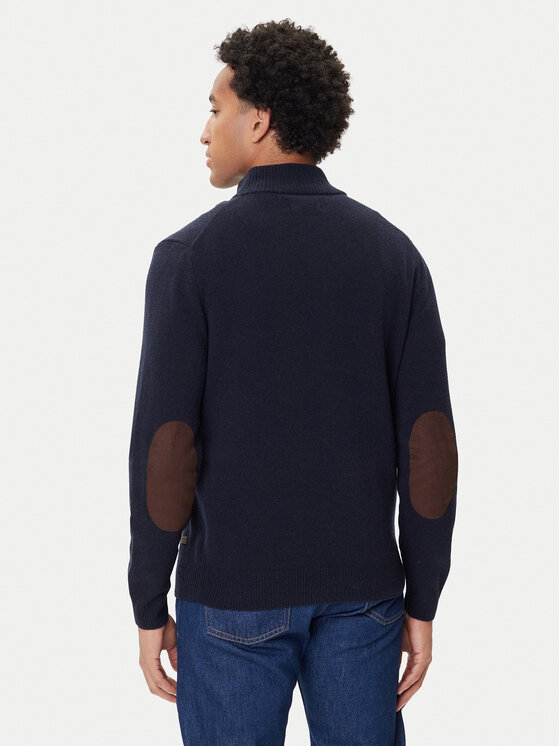 Barbour Barbour Sweater Patch Half Zip MKN0585NY91 Sötétkék Regular Fit