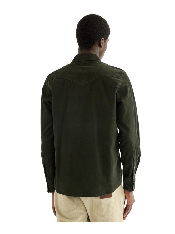 Wrangler Wrangler Koszula 112386901 Zielony ciemny Regular Fit