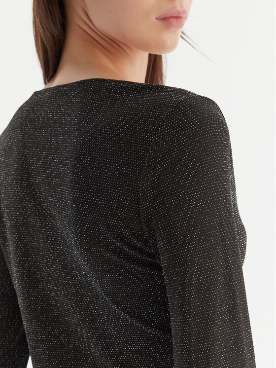 Vero Moda Vero Moda Bluzka Kanva 10336088 Czarny Regular Fit