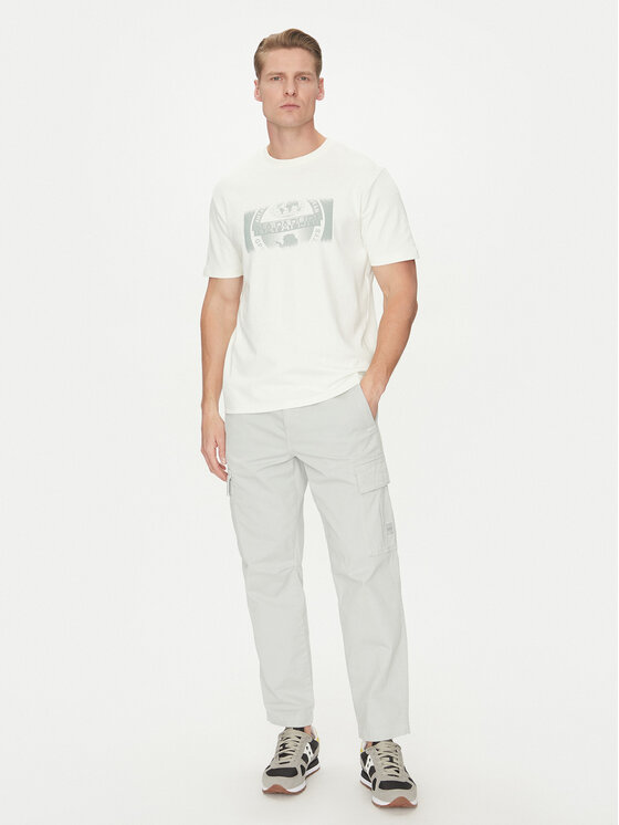 Napapijri Napapijri T-Shirt S-Vanni NP0A4IEA Biały Regular Fit
