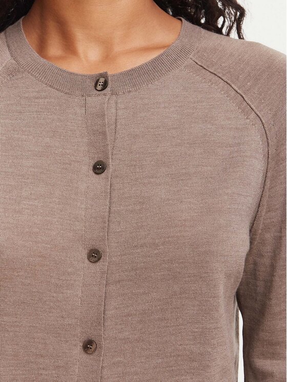 BOSS BOSS Cardigan Fonami 50545031 Bej închis Regular Fit