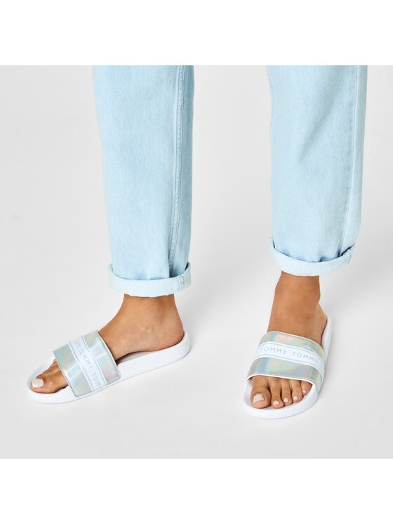 Tommy hilfiger sale glitter slides