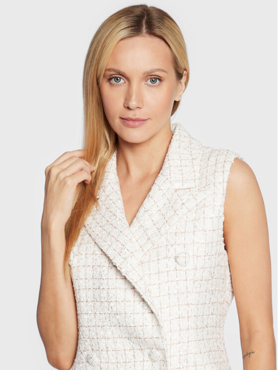 Glamorous Glamorous Kootud kleit CK6798 Valge Regular Fit
