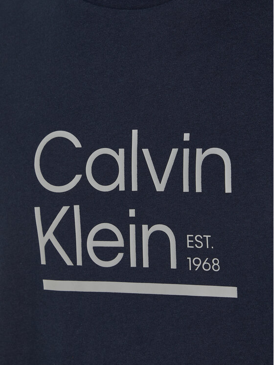 Calvin Klein Calvin Klein T-Shirt Contrast Line Logo K10K111538 Σκούρο μπλε Regular Fit