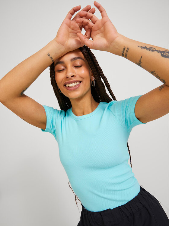 T-shirt 12231716 Blu Stretch Fit